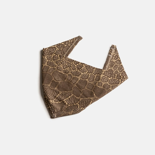 🐍✨ Matching Human & Dog Bandana & Face Mask Bundle – Snakeskin Print