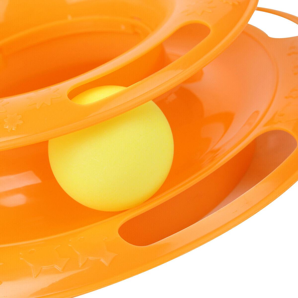Interactive Kitty Playland: Stacked Ball Disk Toy For Endless Feline Fun