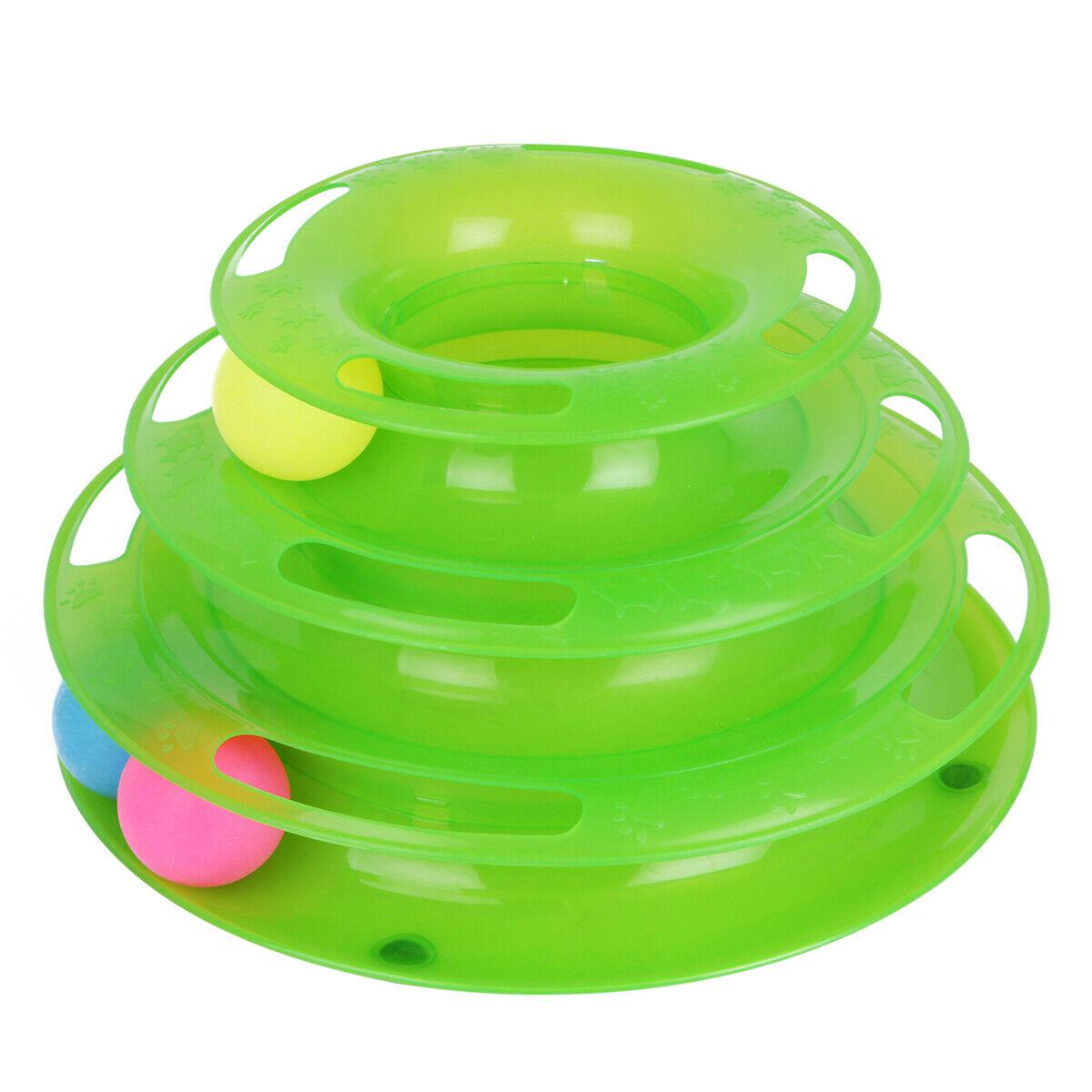 Interactive Kitty Playland: Stacked Ball Disk Toy For Endless Feline Fun