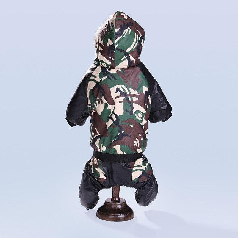 Autumn Winter Camouflage Hooded Pet Clothing - Stylish And Cozy Pet Camo Jacket