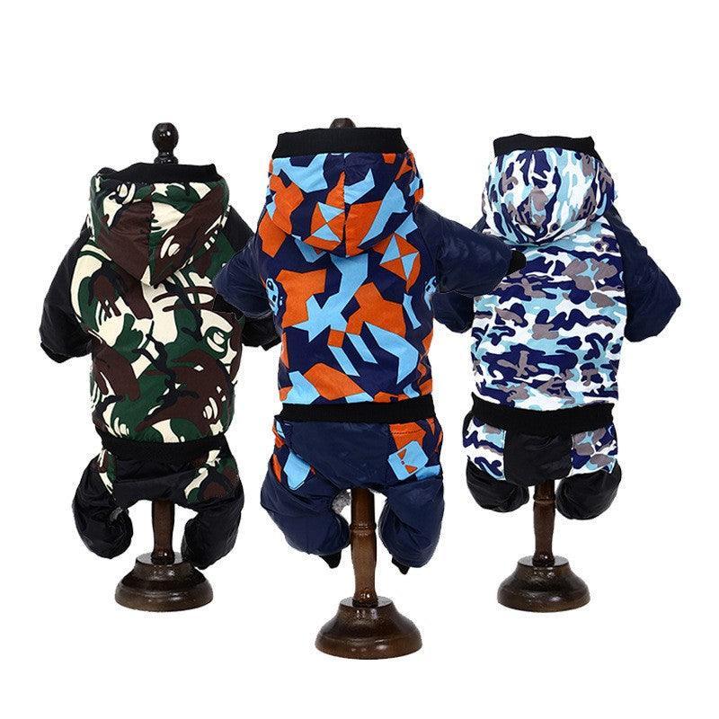 Autumn Winter Camouflage Hooded Pet Clothing - Stylish And Cozy Pet Camo Jacket