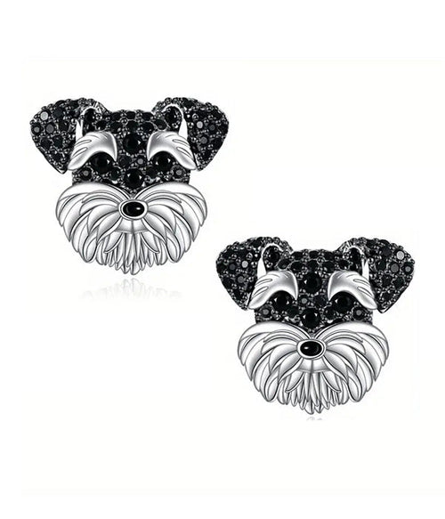 PET LOVERS THEME DOG EARRING - SCHNAUZER